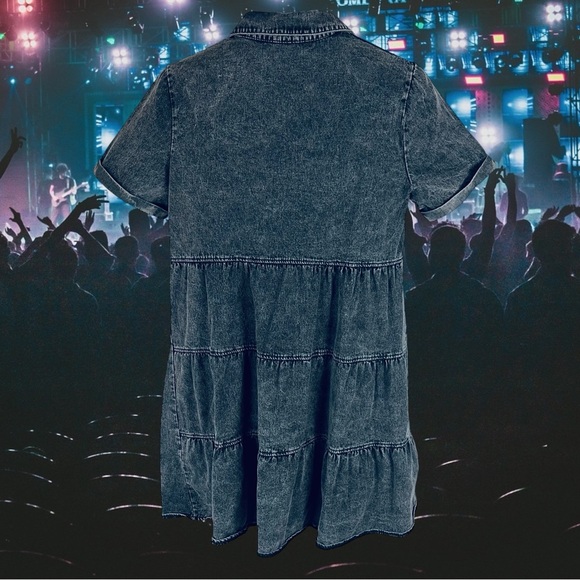 Vintage Denim Dress - Size Large - Picture 2 of 11